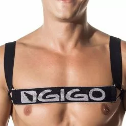 GIGO - Rekbaar Harnas - Zwart-L
