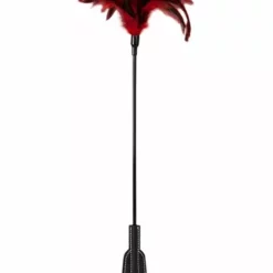 Guilty Pleasure GP Feather Met Spanking Zweep- Zwart-Rood