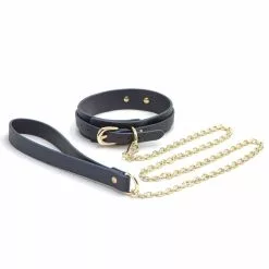 NS Novelties Halsband Met Ketting Bondage Couture - Blauw*