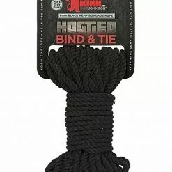 Kink By Doc Johnson Hemp Bondage Touw 15 Meter - Zwart