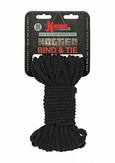 Kink By Doc Johnson Hemp Bondage Touw 15 Meter - Zwart 1 Kink By Doc Johnson Hemp Bondage Touw 15 Meter - Zwart