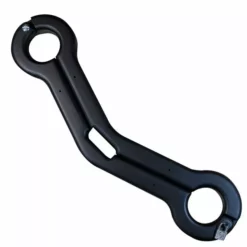 Spartan Steel Houten Scrotum Klem Met Boeien - Zwart