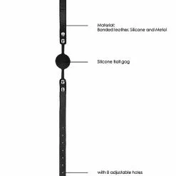 Ouch! Klassieke Siliconen Ball Gag - Zwart -Lingerie Setjes Verkoopwinkel klassieke siliconen ball gag zwart 6