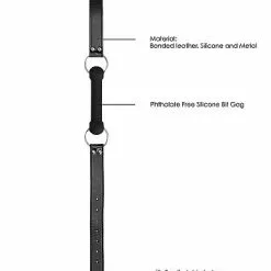 Ouch! Klassieke Siliconen Bit Gag - Zwart -Lingerie Setjes Verkoopwinkel klassieke siliconen bit gag zwart 6