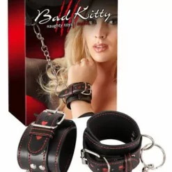 Bad Kitty Kunstleren Handboeien Met Rode Hartjes