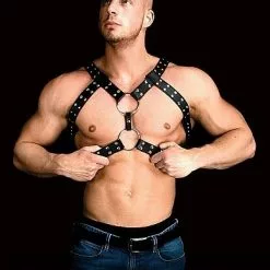 Ouch! Kunstleren Heren Harnas - Andres -Lingerie Setjes Verkoopwinkel kunstleren heren harnas andres kopie