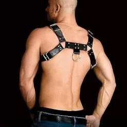 Ouch! Kunstleren Heren Harnas - Costas -Lingerie Setjes Verkoopwinkel kunstleren heren harnas costas ak