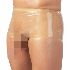 Latex Boxer Met Penissleeve - Transparant-S / M