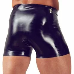 Latex Broek Met Peniskoker En Anaal Condoom-M -Lingerie Setjes Verkoopwinkel latex broek met peniskoker en anaal condoom ak