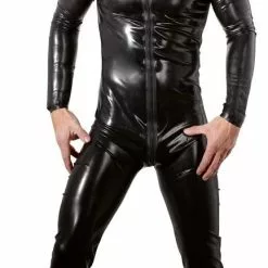 Latex Overall Met Tweezipsrits -S