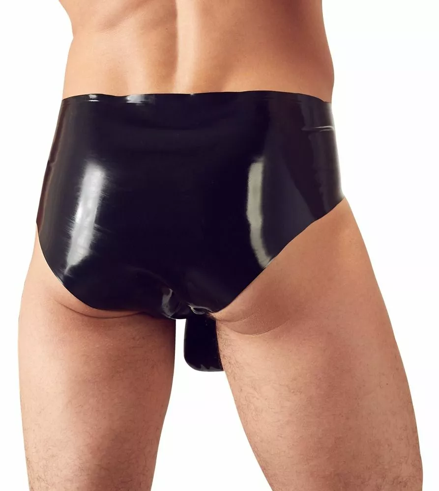 Svenjoyment Underwear Latex Slip Met Penishoes - Zwart-M 2 Svenjoyment Underwear Latex Slip Met Penishoes - Zwart-M - Afbeelding 2