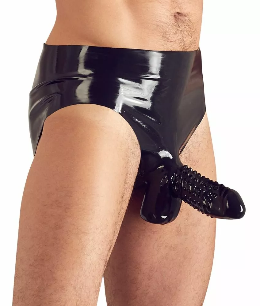 Svenjoyment Underwear Latex Slip Met Penishoes - Zwart-M 4 Svenjoyment Underwear Latex Slip Met Penishoes - Zwart-M - Afbeelding 4