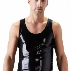 Latex Tanktop Voor Heren-L 8 Latex Tanktop Voor Heren-L -Lingerie Setjes Verkoopwinkel latex tanktop voor heren vk