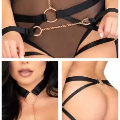 Leg Avenue 2-delige Bondage Set - Zwart -Lingerie Setjes Verkoopwinkel leg avenue 2 delige bondage set zwart 13