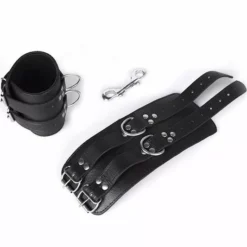 Kiotos Leren Bondage Polsboeien - Zwart