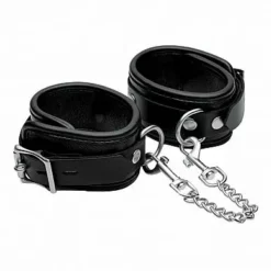 XR Brands Leren Enkelboeien Mistress - Zwart