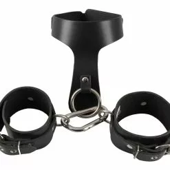 Zado Leren Hals Kraag Met Handboeien -Lingerie Setjes Verkoopwinkel leren hals kraag met handboeien vast