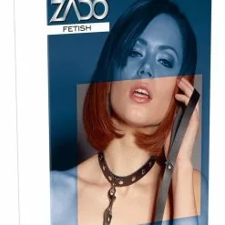 Zado Leren Halsband Met Lijn - Zwart -Lingerie Setjes Verkoopwinkel leren halsband met lijn zwart