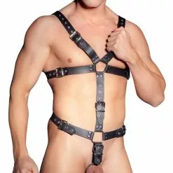 Zado Leren Harnas Met Cockring