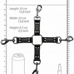 Ouch! Leren Hogtie Met Karabijn Haken - Zwart 5 Ouch! Leren Hogtie Met Karabijn Haken - Zwart -Lingerie Setjes Verkoopwinkel leren hogtie met karabijn haken zwart afm