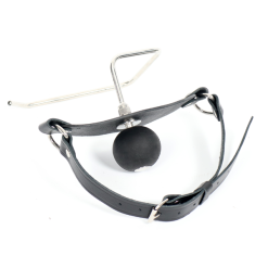 Kiotos Leren & Siliconen Ballgag - The Holder
