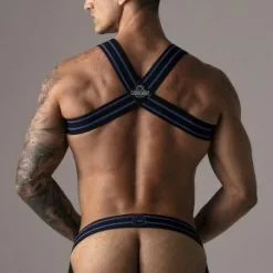 Locker Gear Grab Him Harnas - Blauw-XL -Lingerie Setjes Verkoopwinkel locker gear grab him harnas blauw ak