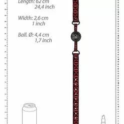 Ouch! Luxe Ball Gag Met Gaten - Rood / Zwart -Lingerie Setjes Verkoopwinkel luxe ball gag met gaten rood zwart afm