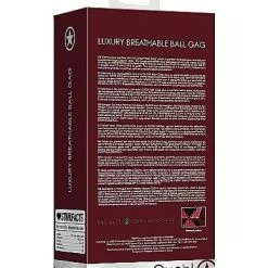 Ouch! Luxe Ball Gag Met Gaten - Rood / Zwart -Lingerie Setjes Verkoopwinkel luxe ball gag met gaten rood zwart ak