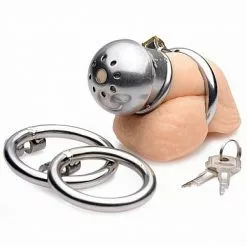 Master Series Luxe Eikel Kooi Met Cockring En Slot -Lingerie Setjes Verkoopwinkel luxe eikel kooi met cockring en slot alles