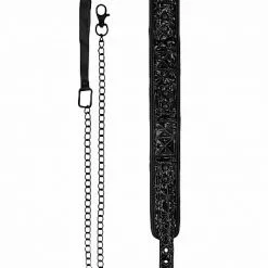 Ouch! Luxe Halsband Met Riem - Zwart -Lingerie Setjes Verkoopwinkel luxe halsband met riem zwart los