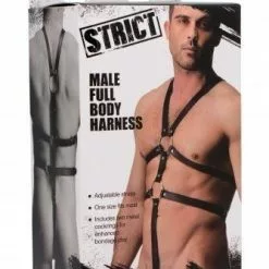 Strict Leather Mannen Body Harnas - Zwart -Lingerie Setjes Verkoopwinkel mannen body harnas zwart verpakt
