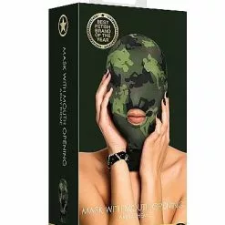 Ouch! Masker Met Open Mond Opening - Groen -Lingerie Setjes Verkoopwinkel masker met open mond opening groen verpakt