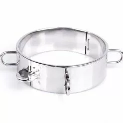 Spartan Steel Metalen Halsband -Lingerie Setjes Verkoopwinkel metalen halsband dicht