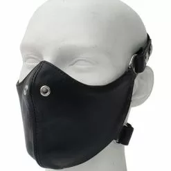 Mister B Leren Bike Masker - Zwart