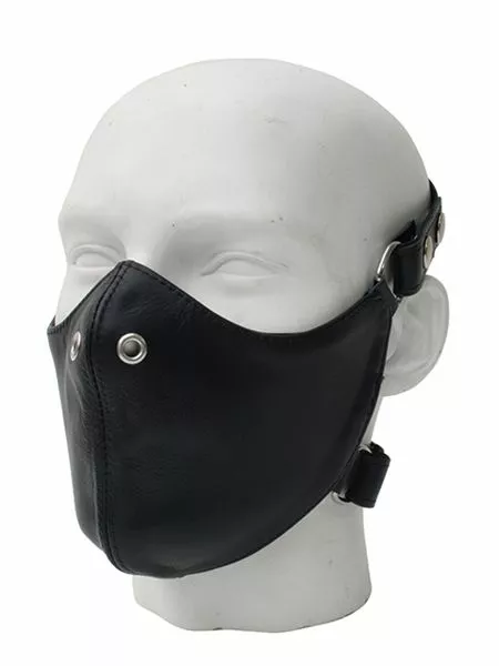 Mister B Leren Bike Masker - Zwart 1 Mister B Leren Bike Masker - Zwart