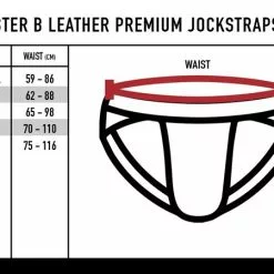 Mister B Leren Premium Jockstrap - Zwart / Blauw-XS -Lingerie Setjes Verkoopwinkel mister b leren premium jockstrap zwart rood afm 1 1