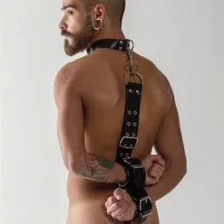 Mister B Leren Slaven Halsband Met Handboeien