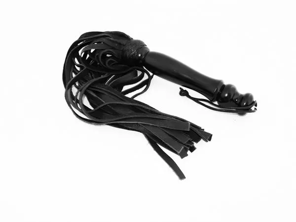 Mister B Leren Zweep Met Houten Handvat 1 Mister B Leren Zweep Met Houten Handvat