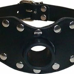 Mister B Leather Strap-On Piss Gag - Zwart