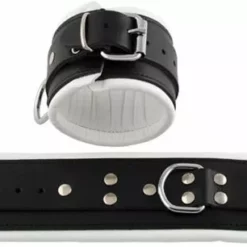 Mister B Leren Enkelboeien - Zwart/Wit