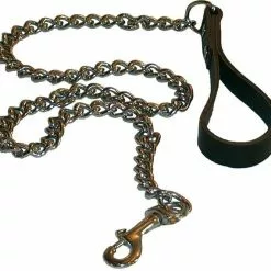 Mister B Leren Hondenriem Met Ketting