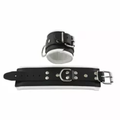 Mister B Leren Polsboeien - Zwart/Wit