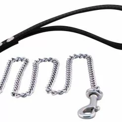 Mister B Leren Hondenriem - Leer/Metaal