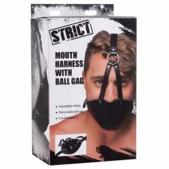 Strict Leather Mond Masker Met Ballgag -Lingerie Setjes Verkoopwinkel mond masker met ballgag verpakt