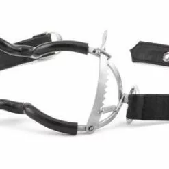 Spartan Steel Mondgag Met PVC Coating En Leren Strap