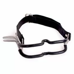 Spartan Steel Mouth Gag Jennings Met Rubberen Coating