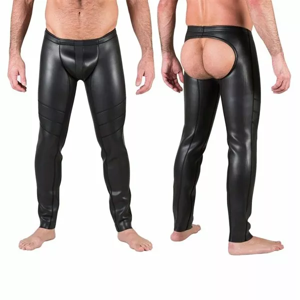 665 Leather Neo Open Ass Pants Black-S 4 665 Leather Neo Open Ass Pants Black-S - Afbeelding 4