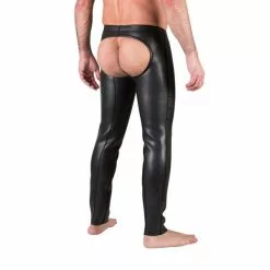 665 Leather Neo Open Ass Pants Black-S