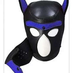 Ouch! Neopreen Masker Puppy Play - Blauw -Lingerie Setjes Verkoopwinkel neopreen masker puppy play blauw los