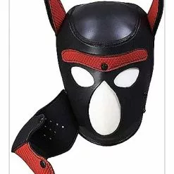 Ouch! Neopreen Masker Puppy Play - Rood -Lingerie Setjes Verkoopwinkel neopreen masker puppy play rood los